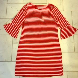 Knitted stripe tunic dress
